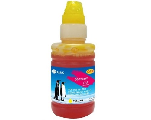 [Расходные материалы] Чернила G&G GG-T6734Y желтый100мл для Epson L800, L805, L810, L850