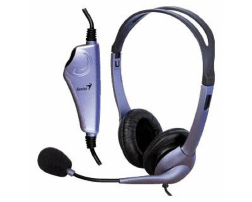 [Наушники] Genius Headset HS-04S, Stereo, 1x mini jack 3.5mm, blue