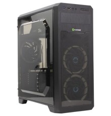 GameMax Корпус G563 без БП (Midi Tower, ATX, LED, Черн., Прозрач. бок. и фронт. панель, USB 3.0)