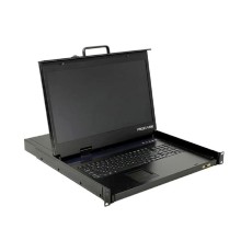 ProCase E1908HD Консоль однорельсовая , КВМ 8 порт, LCD 19'', single rail console KVM 8 port, LCD D-Sub, USB, разрешение 1920*1080, 8 кабелей
