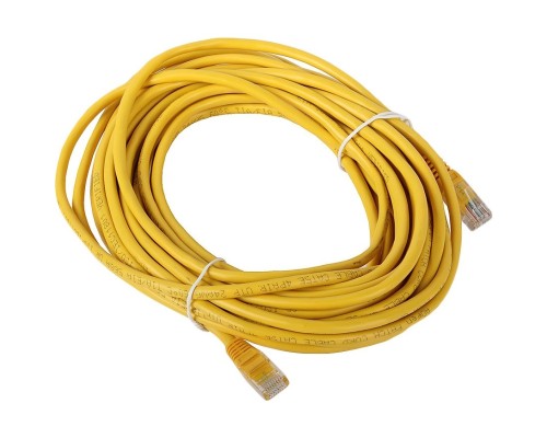 [Коммутационный шнур] Aopen Патчкорд литой Aopen/Qust UTP кат.5е 10м желтый <ANP511_10M_Y>