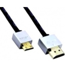 VCOM Кабель HDMI-19M --MiniHDMI-19M ver 2.0+3D/Ethernet,1.8m метал разъемы VCOM <CG506AC-1.8M>