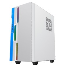 GameMax Корпус Brufen C3 WB без БП, MidiT, ATX, Бело-гол, Зак. стекл., USB 3.0, 1*120; 1*140мм вент.