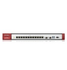 Zyxel ZyWALL ATP700, Межсетевой экран Rack, 12 конфигурируемых (LAN/WAN) портов GE, 2xSFP, 2xUSB3.0, AP Controller (8/264), Device HA Pro, Sandbox и Botnet Filter, с подпиской Gold на 1 год (полный UT