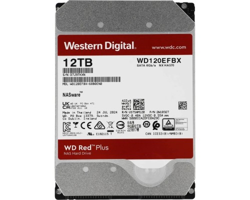[Жесткий диск] 12TB WD Red Plus (WD120EFBX) {Serial ATA III, 7200- rpm, 256Mb, 3.5