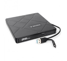 USB 3.0 Gembird DVD-USB-04 пластик, со встроенным кардридером и хабом черный