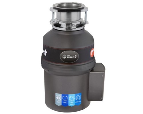 [Блендер] Bort Измельчитель пищевых отходов TITAN Extra {Мощность 560 Вт; Объем камеры 1450 мл; Материал камеры Нержавеющая сталь; Мощность л.с. 0,75} [93411812]