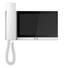 DAHUA DH-VTH5421EW-H Монитор видеодомофона IP 7-и дюймовый, с трубкой, белый, ёмкостной сенсорный экран, поддержка micro-SD до 32Гб, питание DC 12В/PoE