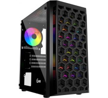 Powercase CMIMTB-L3 Корпус Mistral Micro T3B, Tempered Glass, Mesh, 2x 140mm + 1х 120mm 5-color fan, чёрный, mATX  (CMIMTB-L3)