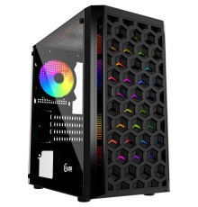 Powercase CMIMTB-L3 Корпус Mistral Micro T3B, Tempered Glass, Mesh, 2x 140mm + 1х 120mm 5-color fan, чёрный, mATX  (CMIMTB-L3)