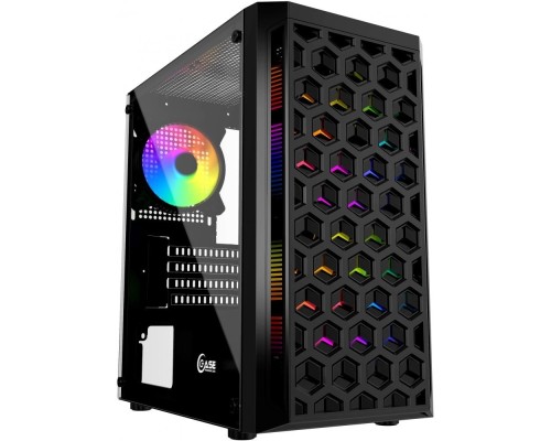 [Корпус] Powercase CMIMTB-L3 Корпус Mistral Micro T3B, Tempered Glass, Mesh, 2x 140mm + 1х 120mm 5-color fan, чёрный, mATX  (CMIMTB-L3)