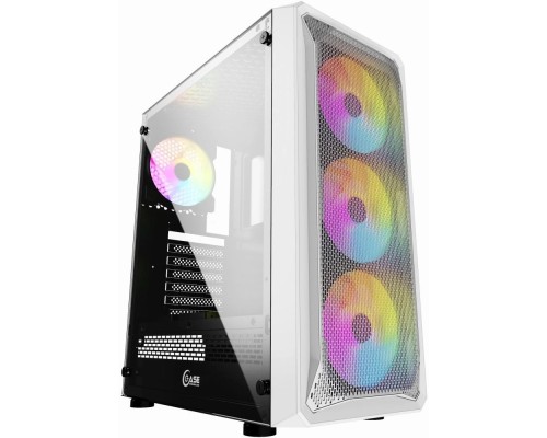 [Корпус] Powercase CMIZW-L4 Mistral Z4 White, Tempered Glass, Mesh, 4x 120mm 5-color LED fan, белый, ATX