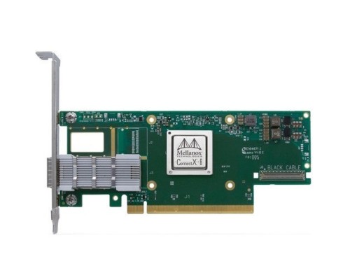 [Сетевое оборудование] Mellanox ConnectX-6 VPI adapter card, HDR IB (200Gb/s) and 200GbE, single-port QSFP56, PCIe4.0 x16, tall bracket, single pack