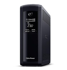 ИБП CyberPower VP1200ELCD {Line-Interactive, Tower, 1200VA/720W USB/RS-232/RJ11/45  (4 + 1 EURO), 12В/7,2 Ач х 2}