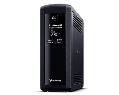 [ИБП] ИБП CyberPower VP1200ELCD {Line-Interactive, Tower, 1200VA/720W USB/RS-232/RJ11/45  (4 + 1 EURO), 12В/7,2 Ач х 2}