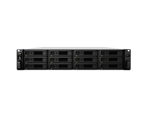 [Дисковый массив] Synology RS3621RPxs Сетевое хранилище 6C2,2 ГГц / 8 ГБ (64) / RAID0,1,10,5,6 / жесткие диски до 12HP SATA  до 36 с 2xRX1217 (RP) / 2xUSB / 4xGE / 2xPCIe / iSCSI / 2xIPcam (до 75) / 2xRPS