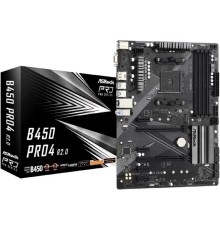 Asrock B450 PRO4 R2.0 {Soc-AM4 AMD B450 4xDDR4 ATX AC`97 8ch(7.1) GbLAN RAID+VGA+HDMI+DP}