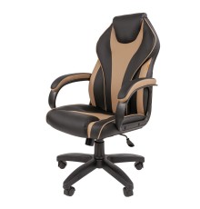 Офисное кресло Chairman 299 Россия экопремиум черный/бежевый (7062452)