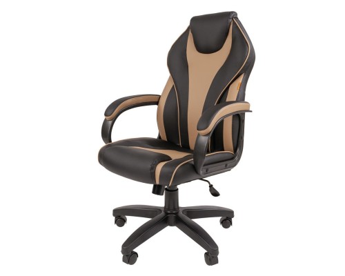 [Офисные кресла] Офисное кресло Chairman 299 Россия экопремиум черный/бежевый (7062452)