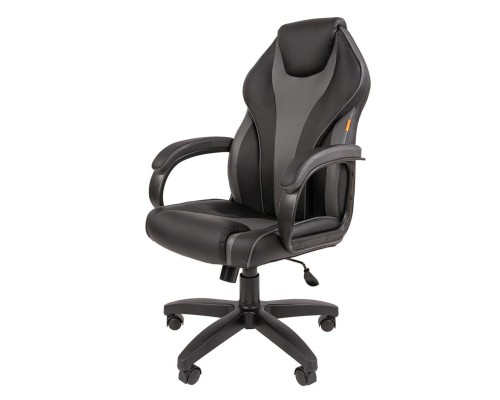 [Офисные кресла] Офисное кресло Chairman 299 Россия экопремиум черный/серый (7062451)