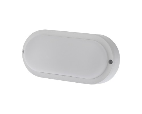 [Светильники ЖКХ] Rexant 607-209 Светильник светодиодный пылевлагозащищенный   ЖКХ-01 овал 12 Вт 1000 Лм IP65 177 мм 6500 K с микроволновым датчиком движения