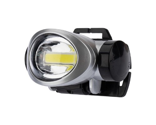 [фонари] Rexant 75-703 Фонарь налобный поворотный 3 Вт 100%, 50%, пульсирующий белый; 3 х ААА, СОВ + зеркальный рассеиватель