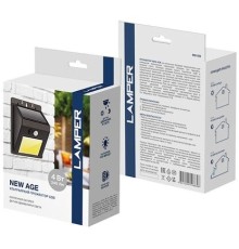 Rexant 602-233 Светильник ПРОЖЕКТОР NEW AGE на солнечной батарее, датчик движения плюс датчик освещенности, кнопка вкл/выкл герметичная фасадная, LED COB монтаж на стену 