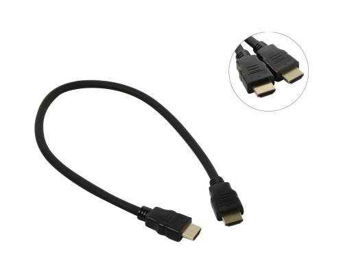 [кабели] Exegate EX287728RUS Кабель HDMI ExeGate EX-CC-HDMI2-0.5 (19M/19M, 0,5м, v2.0, 4K UHD, Ethernet, позолоченные контакты)