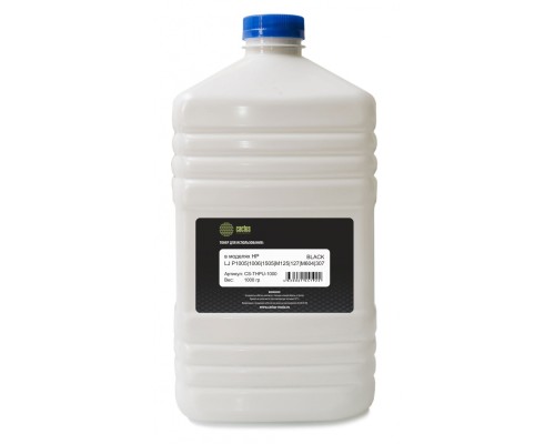 [расходные материалы] Тонер Cactus CS-THPU-1000 черный флакон 1000гр. для принтера HP LJ P1005/1006/1505/M125/127/M604/307/608