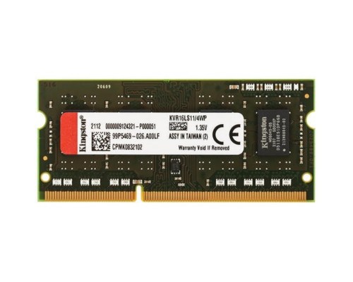 [Модуль памяти] Kingston DDR3 SODIMM 4GB KVR16LS11/4WP PC3-12800, 1600MHz, 1.35V