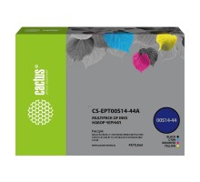 Чернила Cactus CS-EPT00S14-44A голубой/пурпурный/желтый/черный набор 4x70 мл для Epson L1110 Ecotank/L3100/L3101/L3110/L3150/L3151
