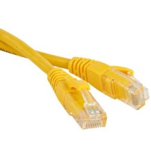 Патч-корд TWT UTP кат.5e, с заливными колпачками, 1.0 м, желтый