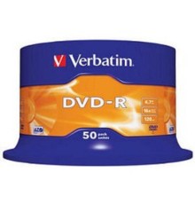 Verbatim  Диски DVD-R  4.7Gb 16-х, 50шт, Cake Box (43548)