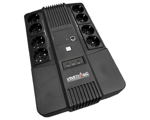 [Импульс] Импульс ИБП МАСТЕР 800 {800/480 ВА/Вт, LED, USB, RJ11/RJ45, SCHUKOx8} {MT80103}