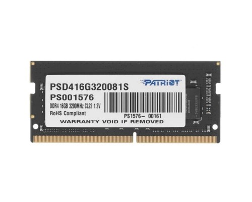 [Модуль памяти] Модуль памяти для ноутбука SODIMM 16GB PC25600 DDR4 PSD416G320081S PATRIOT