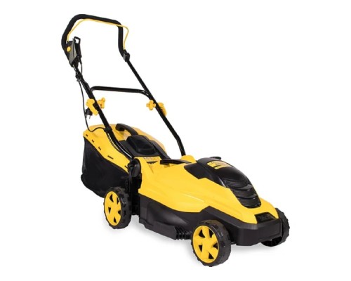 [Газонокосилки и аэраторы] CHAMPION Газонокосилка эл. EM3616 { 1,6 кВт пласт.+ткань травосб. 45л ширина 360мм 20-70мм, 11,5кг }