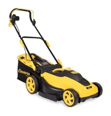 CHAMPION Газонокосилка эл. EM3815 { 1,6 кВт пласт+ткань травосб. 45л  шир.380мм выс.20-70мм, 11,5кг }
