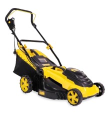 CHAMPION Газонокосилка эл. EM4118 { 1,8 кВт пласт.+ткань травосб. 50л ширина 420мм 25-75мм, 13кг }