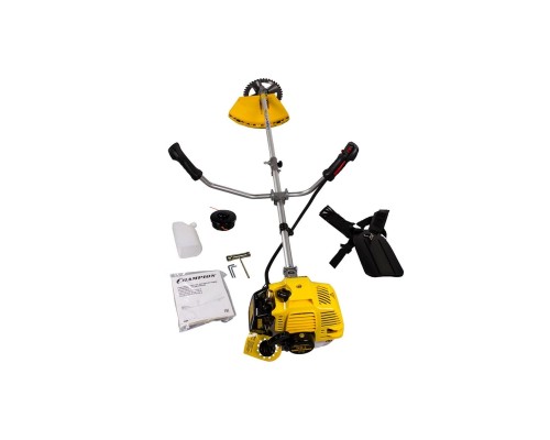 [Триммеры] CHAMPION Триммер Т433-2 { разъемн.прям. 1,25кВт 42,7см? 7,2кг HT21+40/255/25,4 U-ручка легк.старт }