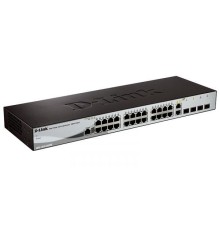 D-Link DES-1210-28/ME_RFB/B2 Восстановленный в производственных условиях управляемый коммутатор 2 уровня с 24 портами 10/100Base-TX, 2 портами 100/1000Base-X SFP и 2 комбо-портами 100/1000Base-T/SFP