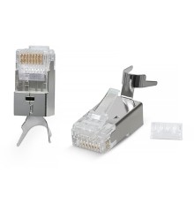 Cabeus 8P8C-SH-C7(1.5)-TWP Коннектор RJ-45(8P8C) под витую пару, категория 6a/7/7a, экранированный, универсальный (для одножильного и многожильного кабеля), для проводников с толщиной по изоляции до 1
