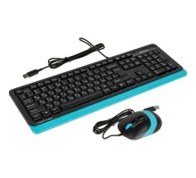 Клавиатура + мышь A4Tech Fstyler F1010 клав:черный/синий мышь:черный/синий USB Multimedia [1147546]