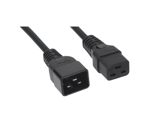 [Cabeus кабели силовые] Cabeus PC-IEC19-IEC20-1.8M Кабель питания IEC 320 C19 - IEC 320 C20 (3x1.5), 16A, прямая вилка, 1.8м