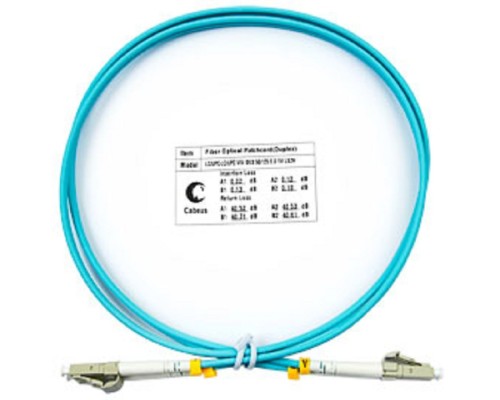 [Cabeus Патч-корды волоконно-оптические, пигтейлы] Cabeus FOP-50-LC-LC-1m Шнур оптический duplex LC-LC 50/125 mm OM3 1м LSZH