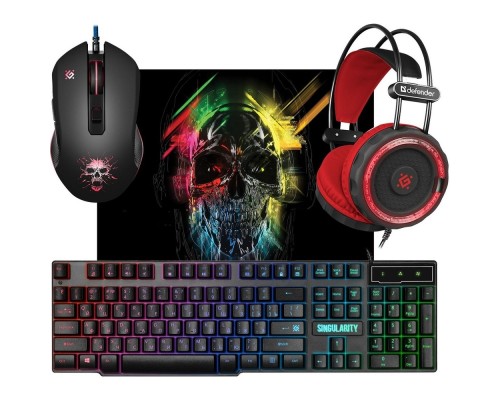 [Клавиатура] Defender Игровой набор Singularity MKP-118 [52118] {мышь+клавиатура+ковер }