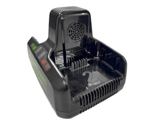 [Аккумуляторы и зарядные устройства] Greenworks Быстрое зарядное устройство для 2-х аккумуляторов Greenworks G82C2, 82V [2939007]