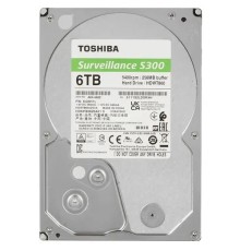 6TB Toshiba Surveillance S300 (HDWT860UZSVA/HDKPB06Z0A01S) {SATA 6.0Gb/s, 5400 rpm, 256Mb buffer, 3.5