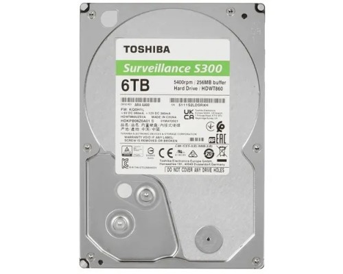 [Жесткий диск] 6TB Toshiba Surveillance S300 (HDWT860UZSVA/HDKPB06Z0A01S) {SATA 6.0Gb/s, 5400 rpm, 256Mb buffer, 3.5