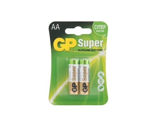 [Батарейка] Батарея GP Super Alkaline 15A LR6 AA (2 шт. в уп-ке)