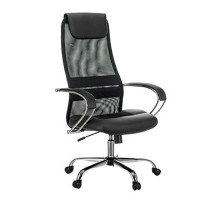 Кресло руководителя Бюрократ CH-608SL черный TW-01 TW-11 искусст.кожа/сетка/ткань с подголов. кресло [1141495]